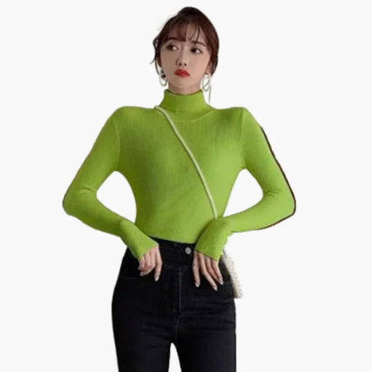 EB | Rollkragenpullover Gerippt Basic Langarm - Vielseitiger Herbst & Winter Look
