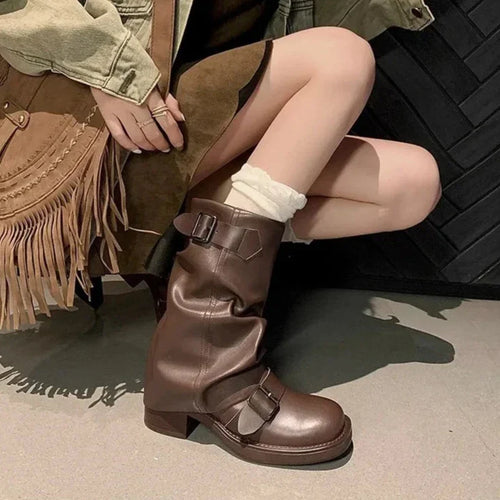 EB | Falten Mid-Calf Stiefel