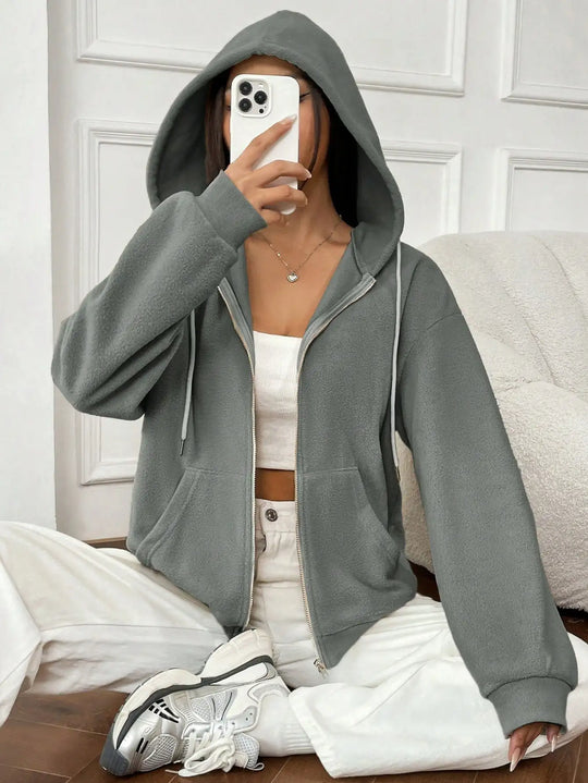 EB | Kapuzenjacke mit Reißverschlussdetail