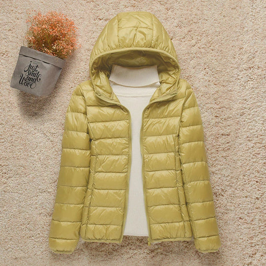 EB | Winterjacke mit Reißverschluss und Kapuze und Langen Ärmeln - Winter