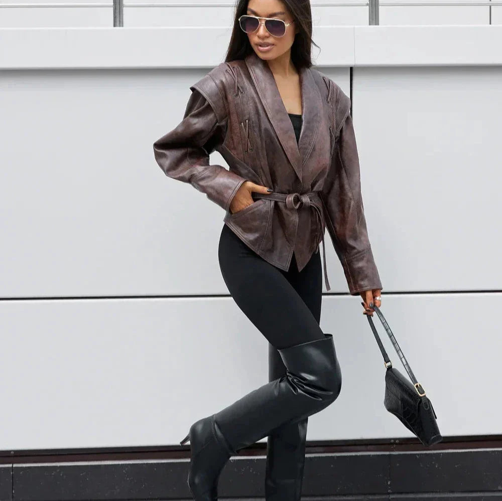 EB | Damenjacke Vintage V-Ausschnitt