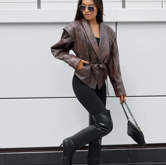 EB | Damenjacke Vintage V-Ausschnitt