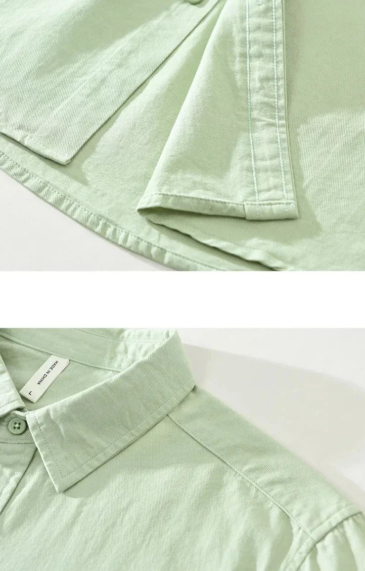 EB | Lässige Langarmhemd Baumwolle Zeitloses Design