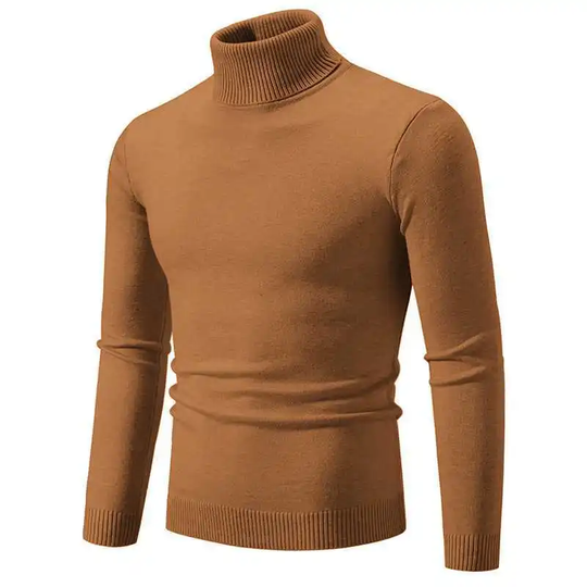 EB - Stilvoller Rollkragen Einfarbiger Herbstpullover für Männer