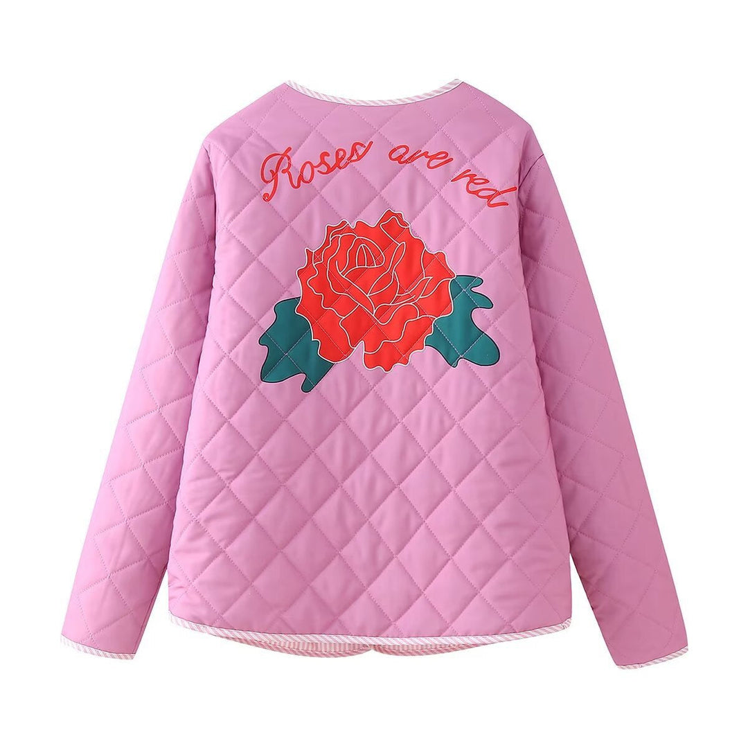 EB | Mantel Rosa Damen mit Patchwork und Schleife