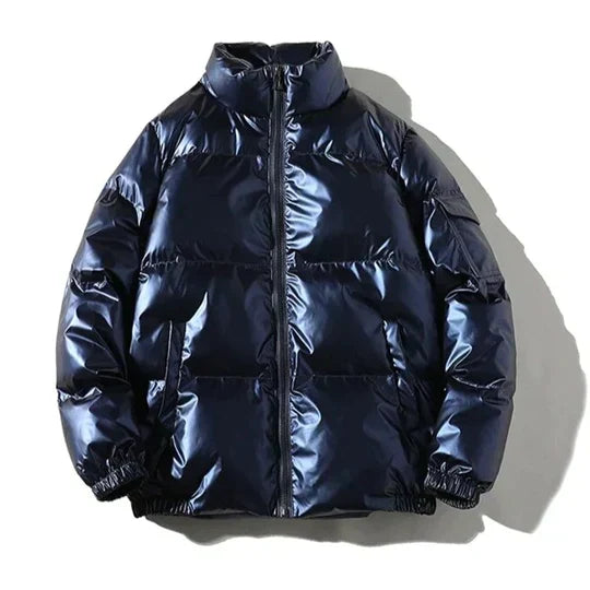 EB - Winddichte metallische Winter-Pufferjacke