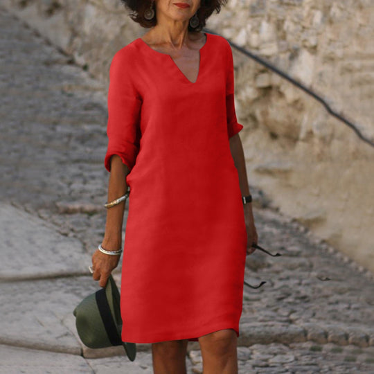 EB | Elegantes Sommerkleid mit V-Ausschnitt