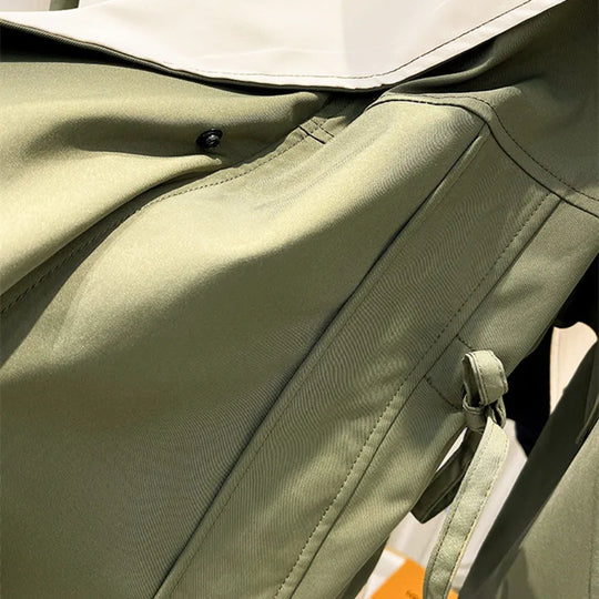 EB | Baumwolljacke Drapierter Kragen Lässige Passform Jacke