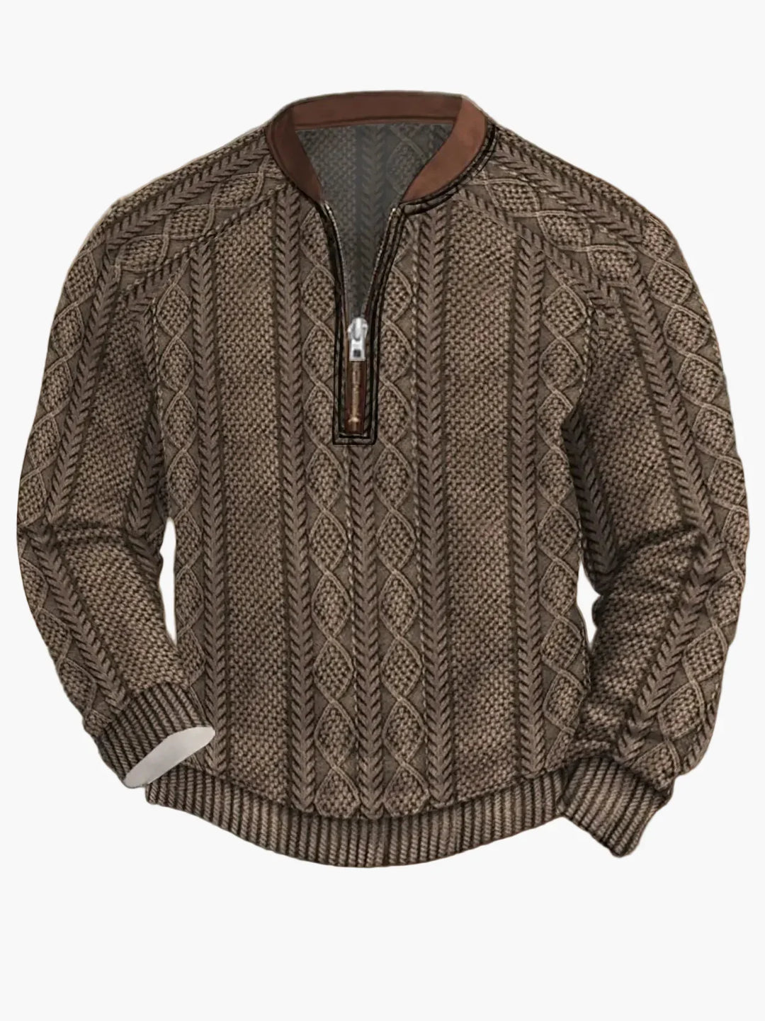 EB | Strickpullover mit Reißverschluss - Moderner Freizeit-Look für Herbst und Frühling
