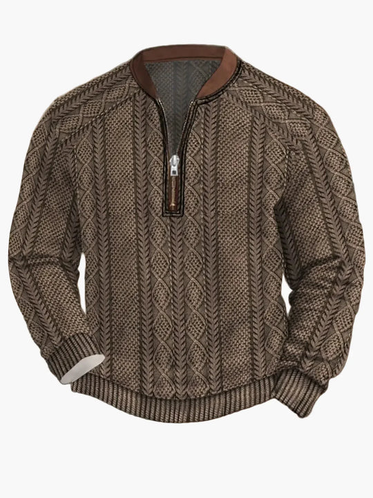 EB | Strickpullover mit Reißverschluss - Moderner Freizeit-Look für Herbst und Frühling