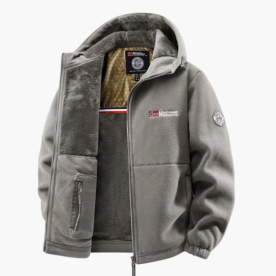 EB | Outdoor-Fleecejacke mit Kapuze - Skandinavischer Stil für Winter & Freizeit