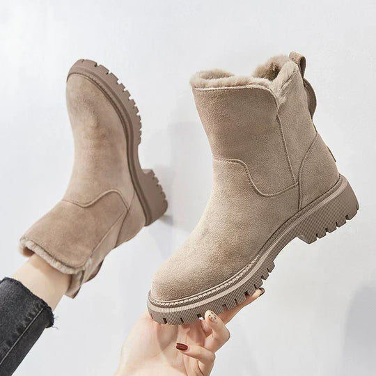 EB | Damen Gefütterte Winter-Stiefeletten mit Reißverschluss