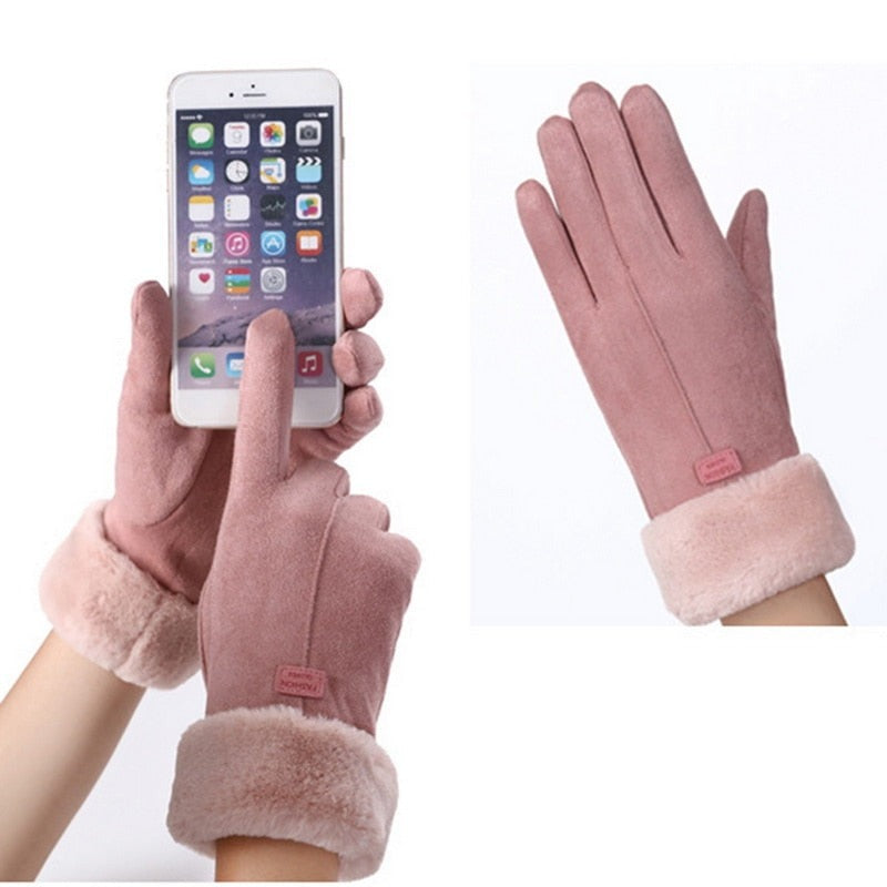 EB - Schicke und Stilvolle Winter Furry Handschuhe für Frauen