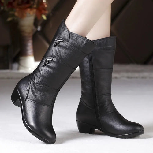 EB | Wedge-Absatz Stiefel Bis Zur Mitte Der Wade