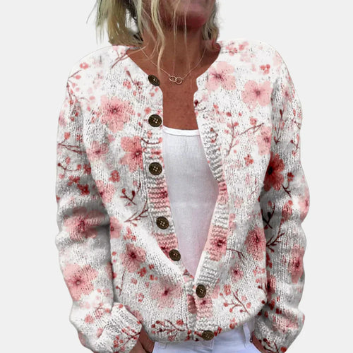 EB | Rosa Blumenmuster Cardigan