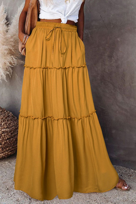 EB | Langer Hochtaillierter Maxi Rock