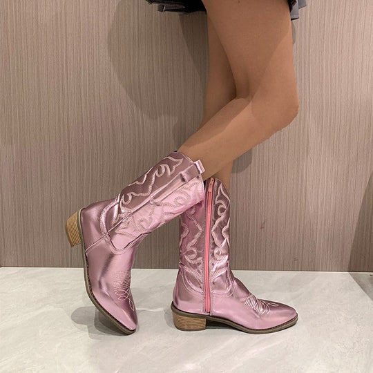 EB | Stilvolle Metallische Schicke Stiefel