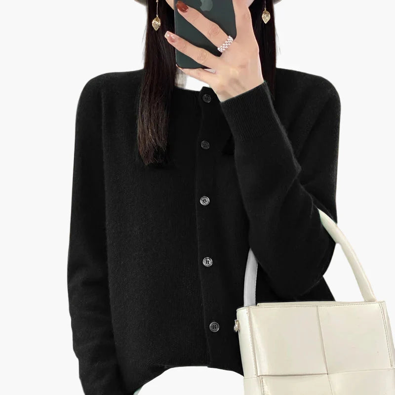 EB | Klassische Strickjacke Cardigan - Eleganter Alltags-Style für Büro & Freizeit
