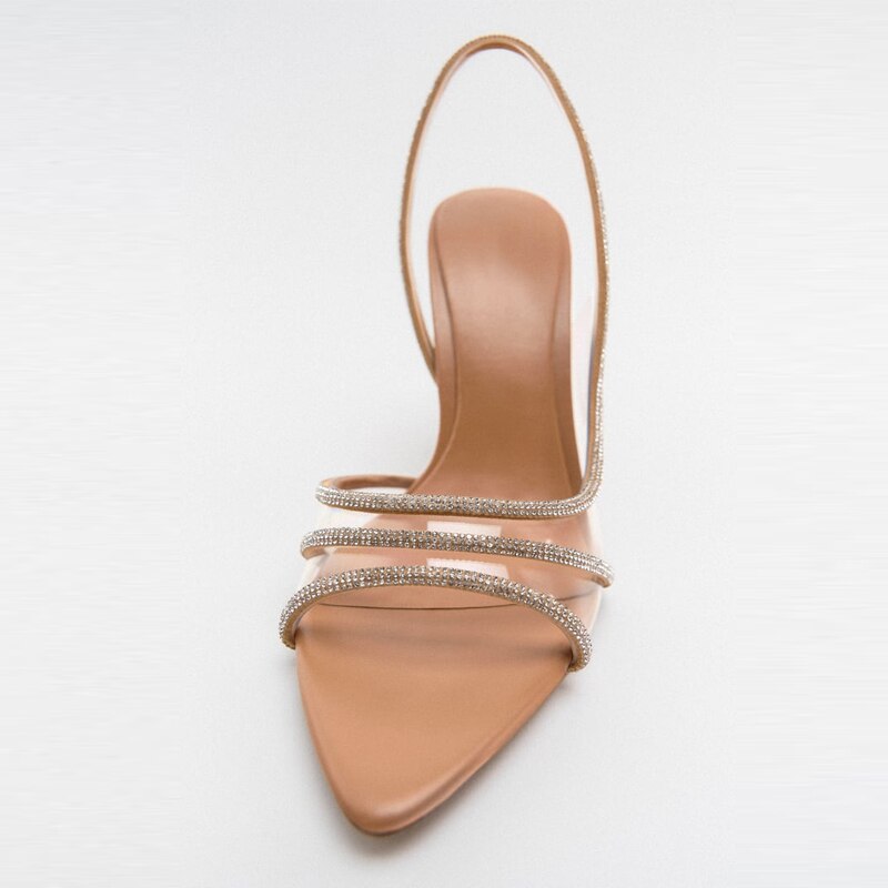 EB |  Elegante High-Heeled Sandalen - Stiletto Slingback Peep Toe Schuhe