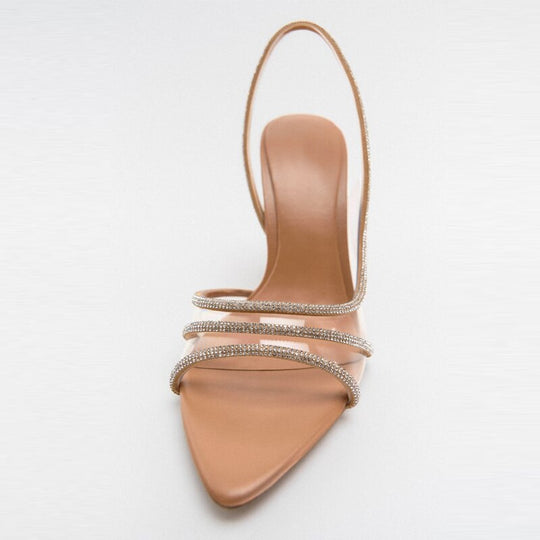 EB |  Elegante High-Heeled Sandalen - Stiletto Slingback Peep Toe Schuhe
