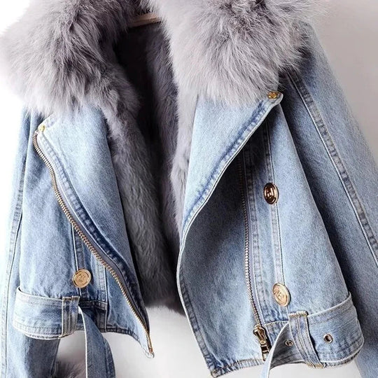 EB | Jeansjacke mit Kunstfellfutter