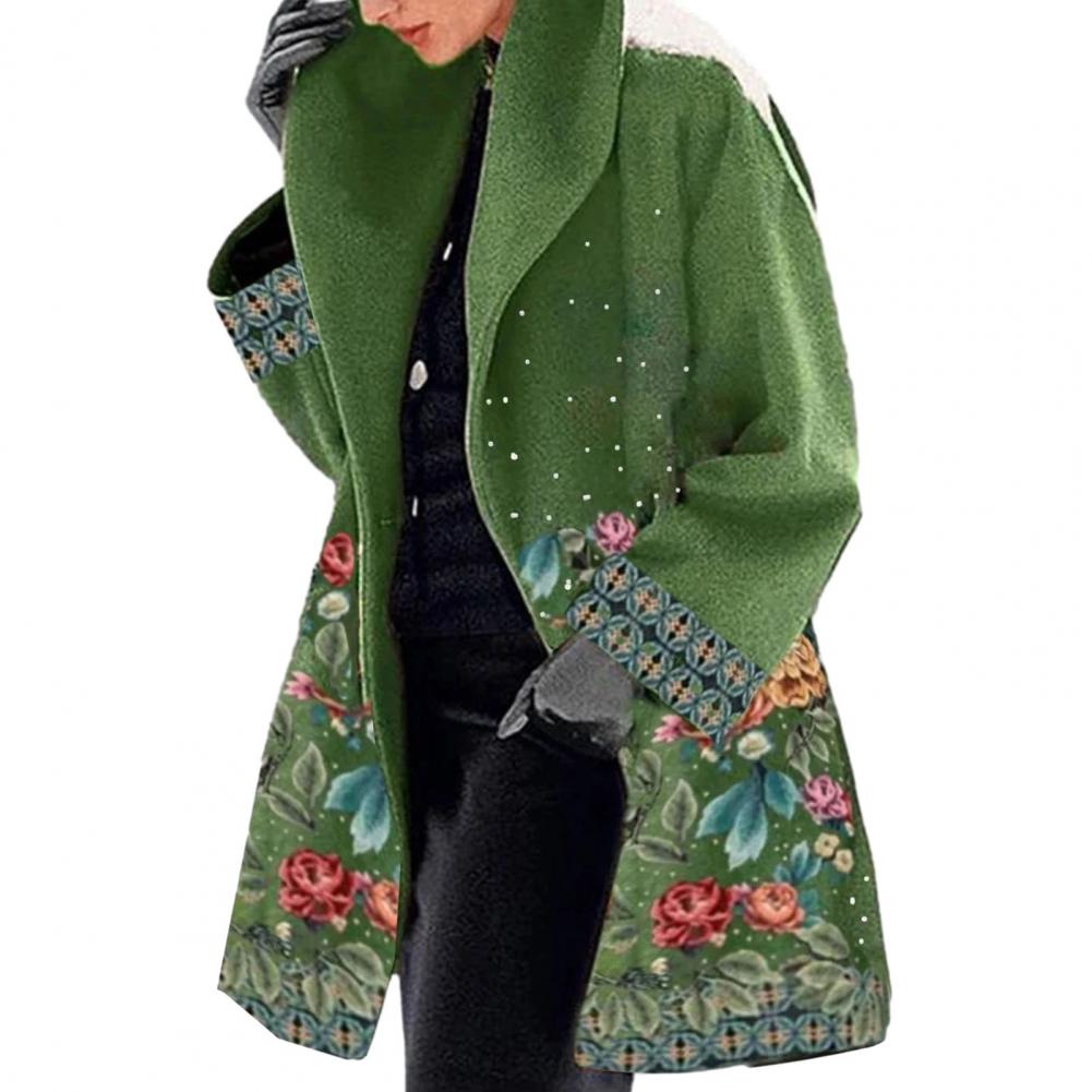 EB | Lange Winter Bedruckter Mantel - Warme