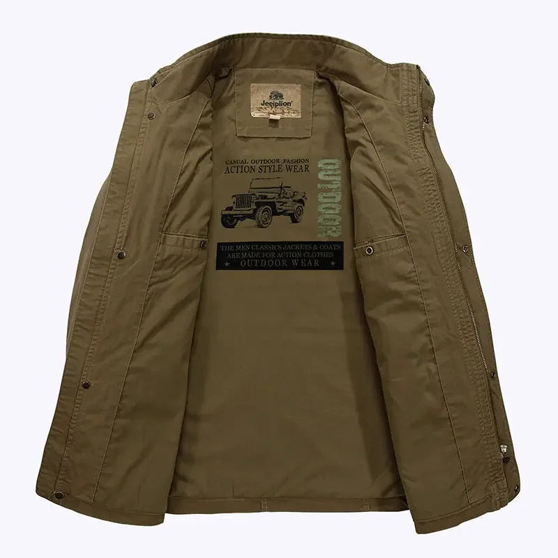 EB | Freizeitjacke mit Stehkragen und Mehrfachtaschen - Lässige Übergangsjacke für Alltag und Outdoor