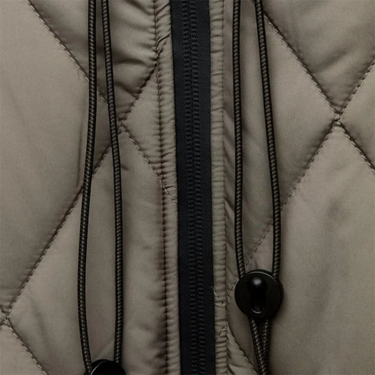 EB | Lässige Knielange Jacke mit Reißverschlussdetail