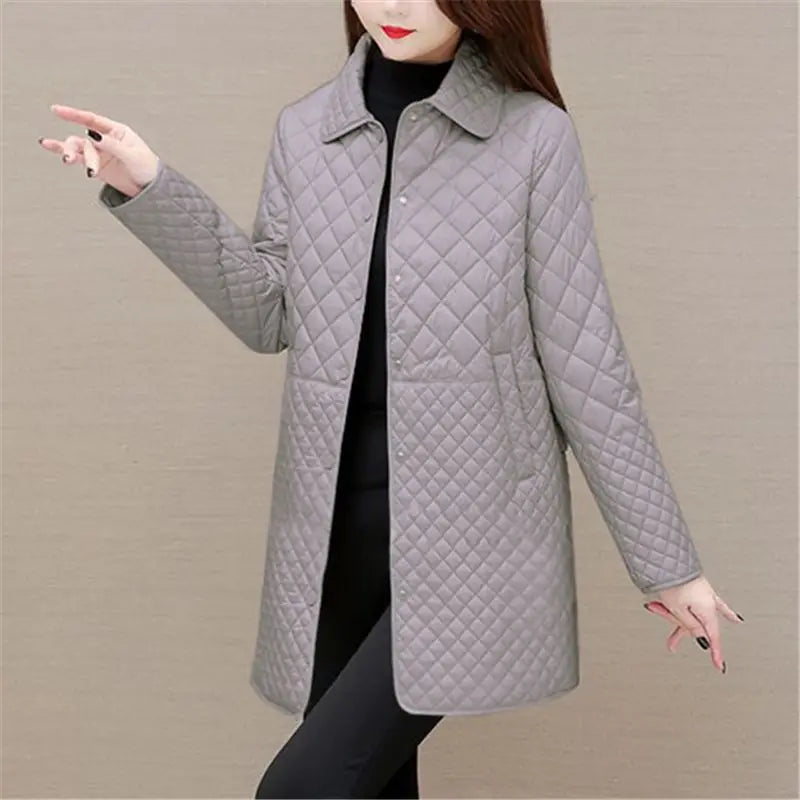 EB | Damen Steppjacke Mit Karomuster