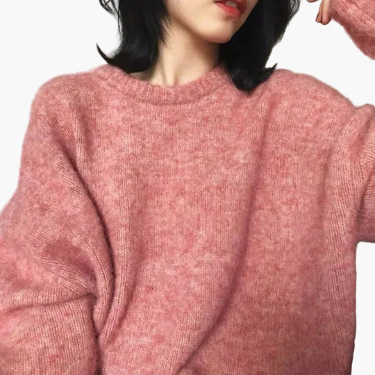 EB | Oversize-Pullover Im Retro-Stil für Herbst und Winter - Modischer, Weiter Schnitt, Perfekt für Den Alltag