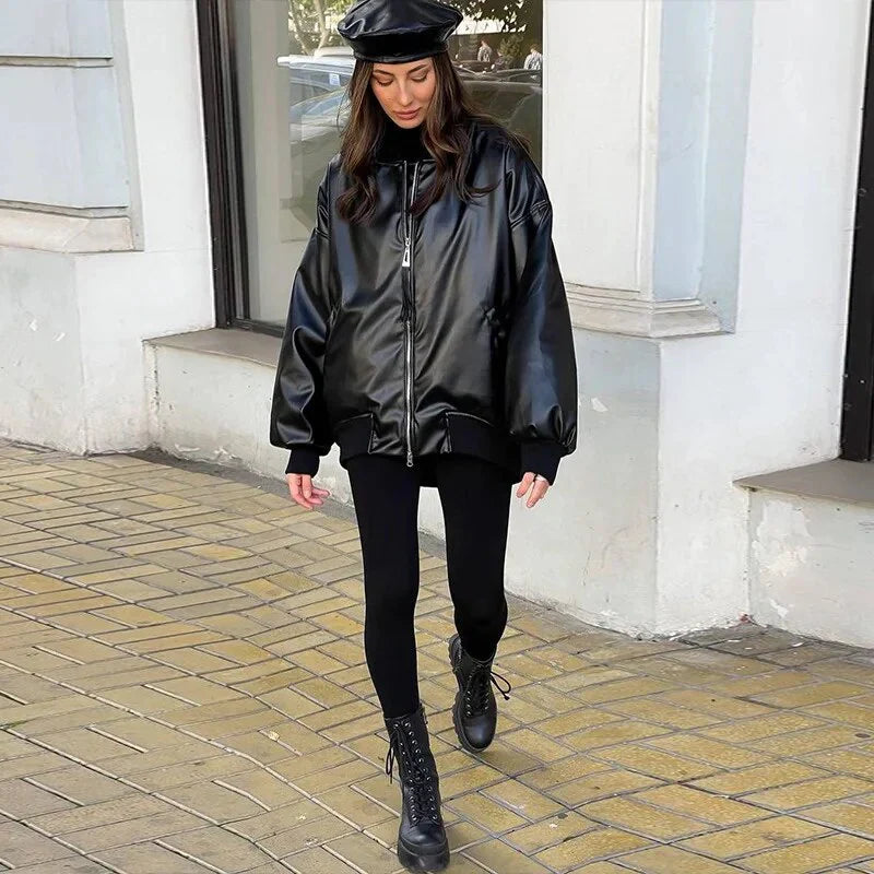 EB | Lockerer Motor Lederjacke