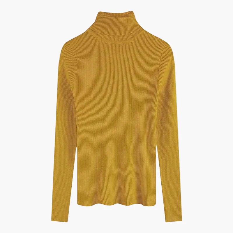 EB | Rollkragenpullover Gerippt Basic Langarm - Vielseitiger Herbst & Winter Look