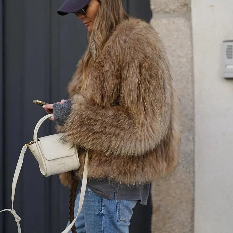 EB | Plüsch-Kunstfell-Jacke