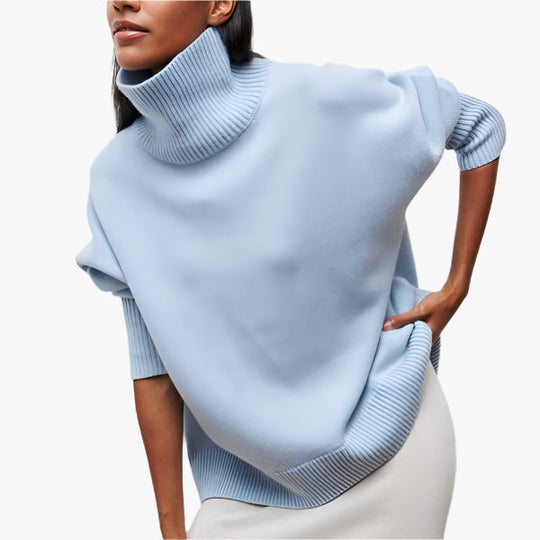 EB | Pullover mit Rollkragen und Voluminösen Ärmeln - Eleganter Stil für Alltag und Büro
