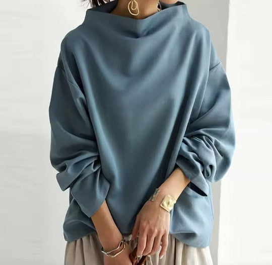 EB | Elegante Loose-Fit Rollkragenbluse