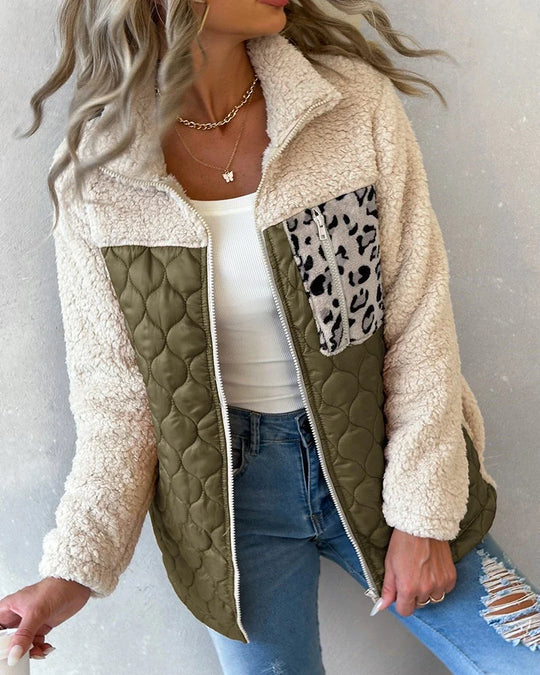 EB | Damen Wende-Fleecejacke mit Subtilen Tiermotiven
