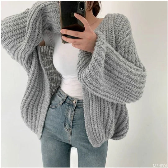 EB | Übergröße Strickjacke aus grobem Strick