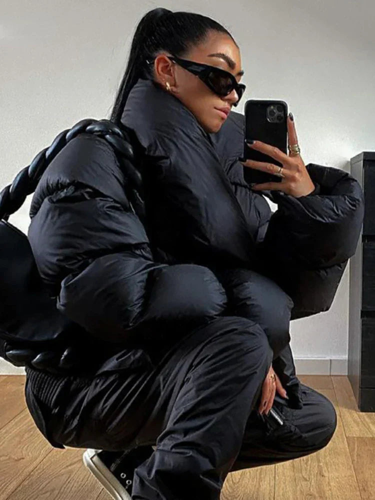 EB | Oversize-Jacke - Warmer Hoher Kragen