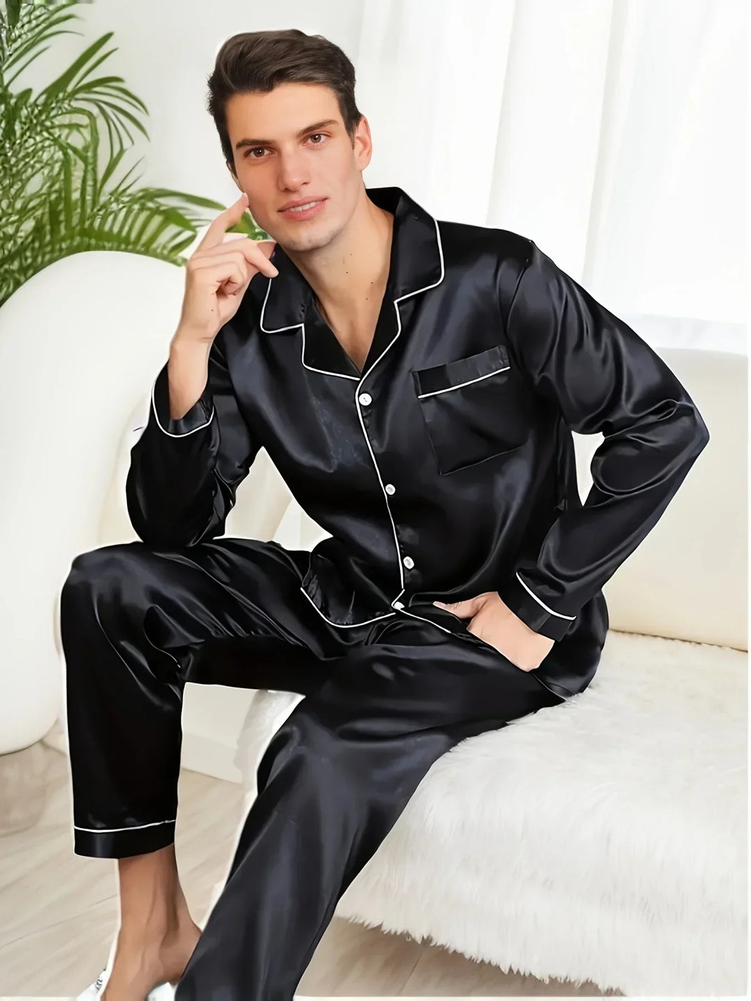 EB - Herren-Pyjama-Set aus Satin