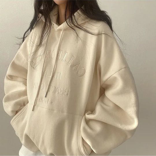 EB | Oversized Damen Hoodie Mit Stickerei