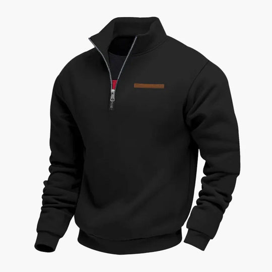 EB | Halbzip Sweatshirt Freizeitpullover mit Stehkragen - Perfekt für Reisen und Alltag