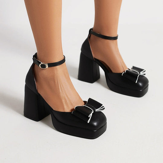Weiße Plateausandalen Mit Schleife Luisa EB
