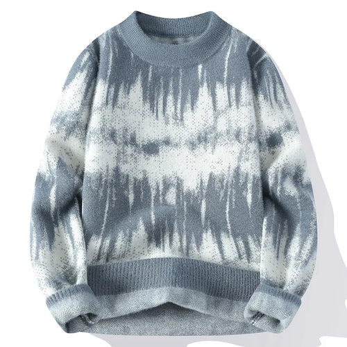 EB | Weiche Strickjacke mit Tie-dye-muster Trendy und Bequem Perfekt für Den Alltag