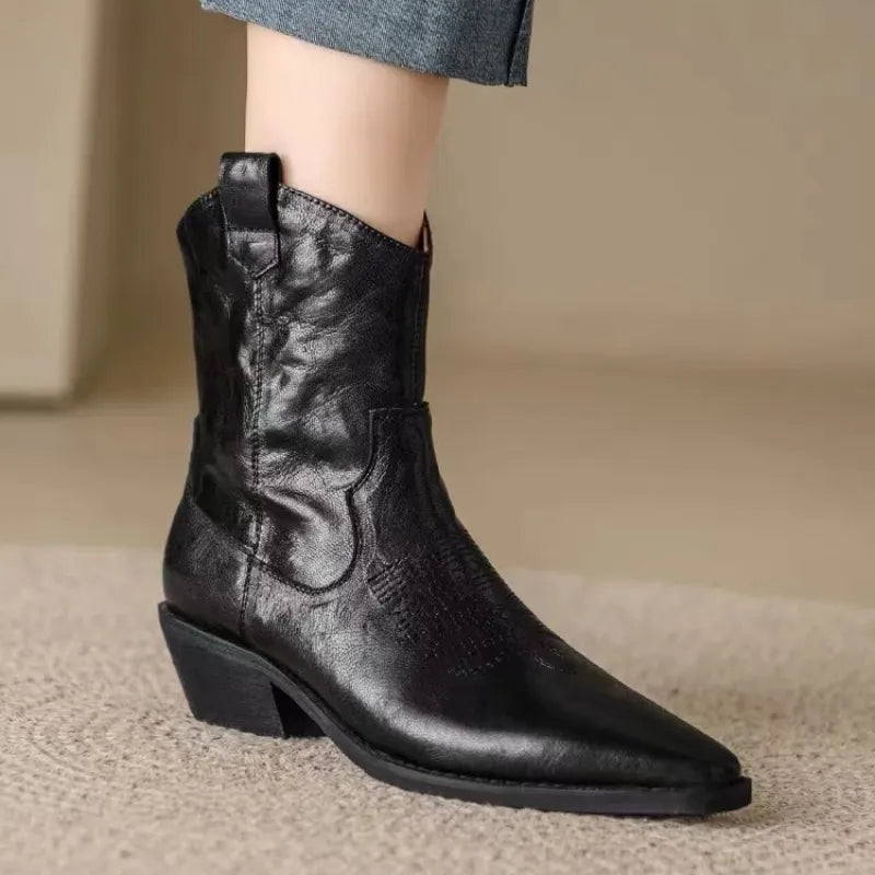 EB | Stil Spitz Zulaufende Stiefeletten für Frauen