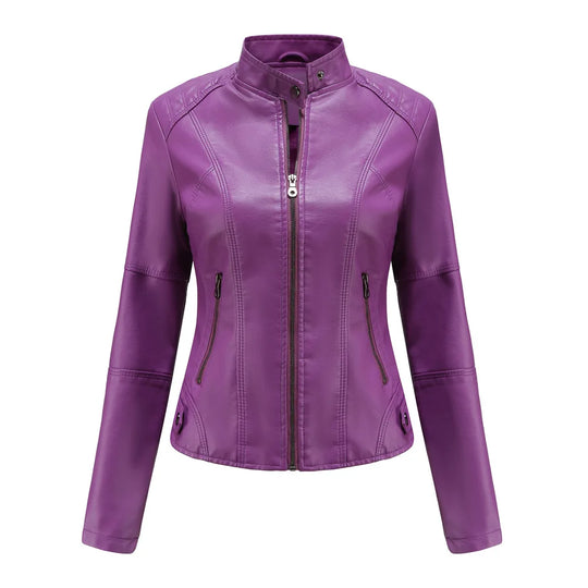 EB | Damen Dicke jacke Modisch Motorradstil