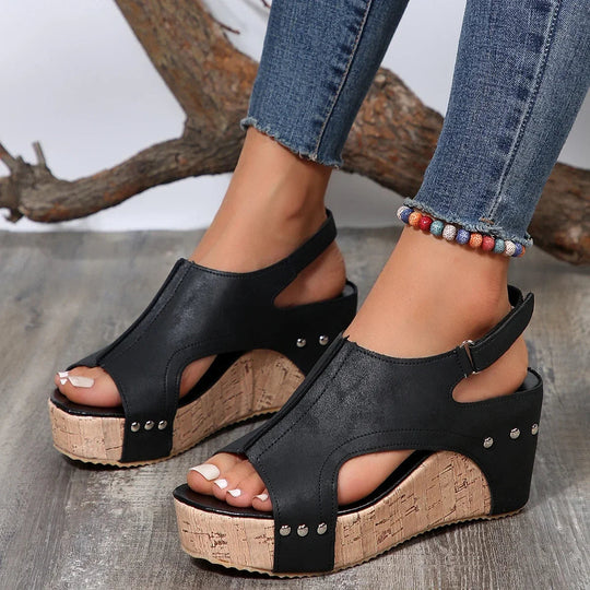 EB | Orthopädische Keil-Sandalen mit offener Spitze
