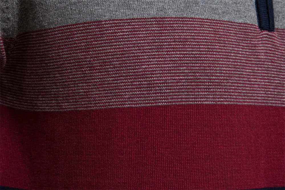EB | Strickpullover mit Viertelreißverschluss - Eleganter Feinstrick für Business & Freizeit