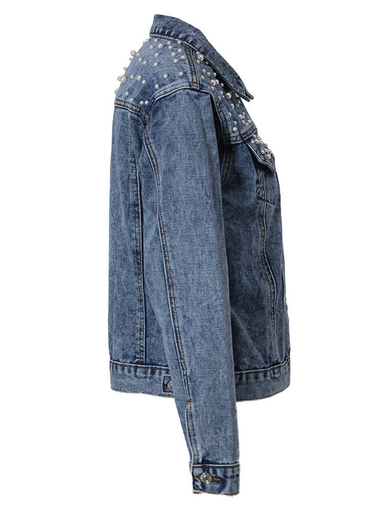 EB | Jeansjacke - Denim-Liebling mit Stilvoller Perlenverzierung