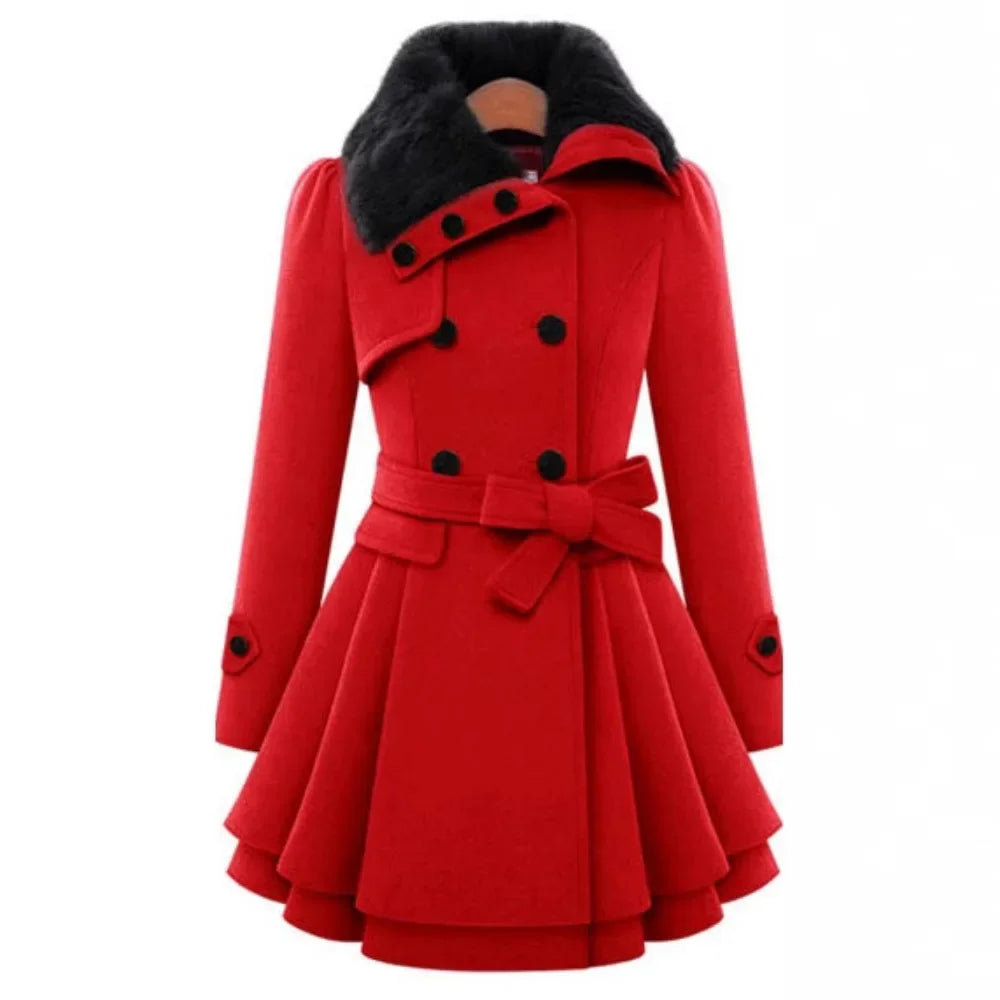 EB | Damen Slim Fit Trenchcoat Eleganter Übermantel