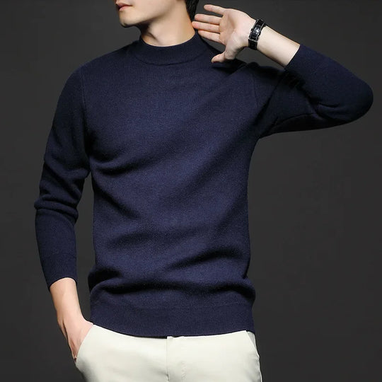 EB | Klassischer Strickpullover Rundhals Zeitloses und Elegantes Aussehen